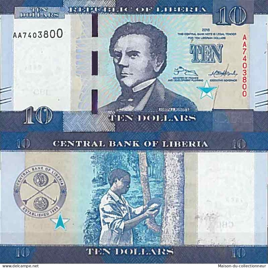 Billet De Banque Collection Liberia - PK N° 32 - 10 Dollars - Liberia