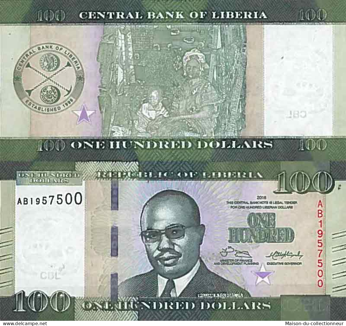 Billet De Banque Collection Liberia - PK N° 35 - 100 Dollars - Liberia