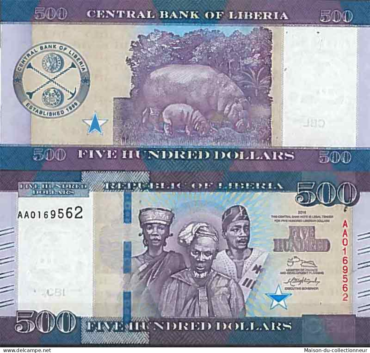 Billet De Banque Collection Liberia - PK N° 36 - 500 Dollars - Liberia