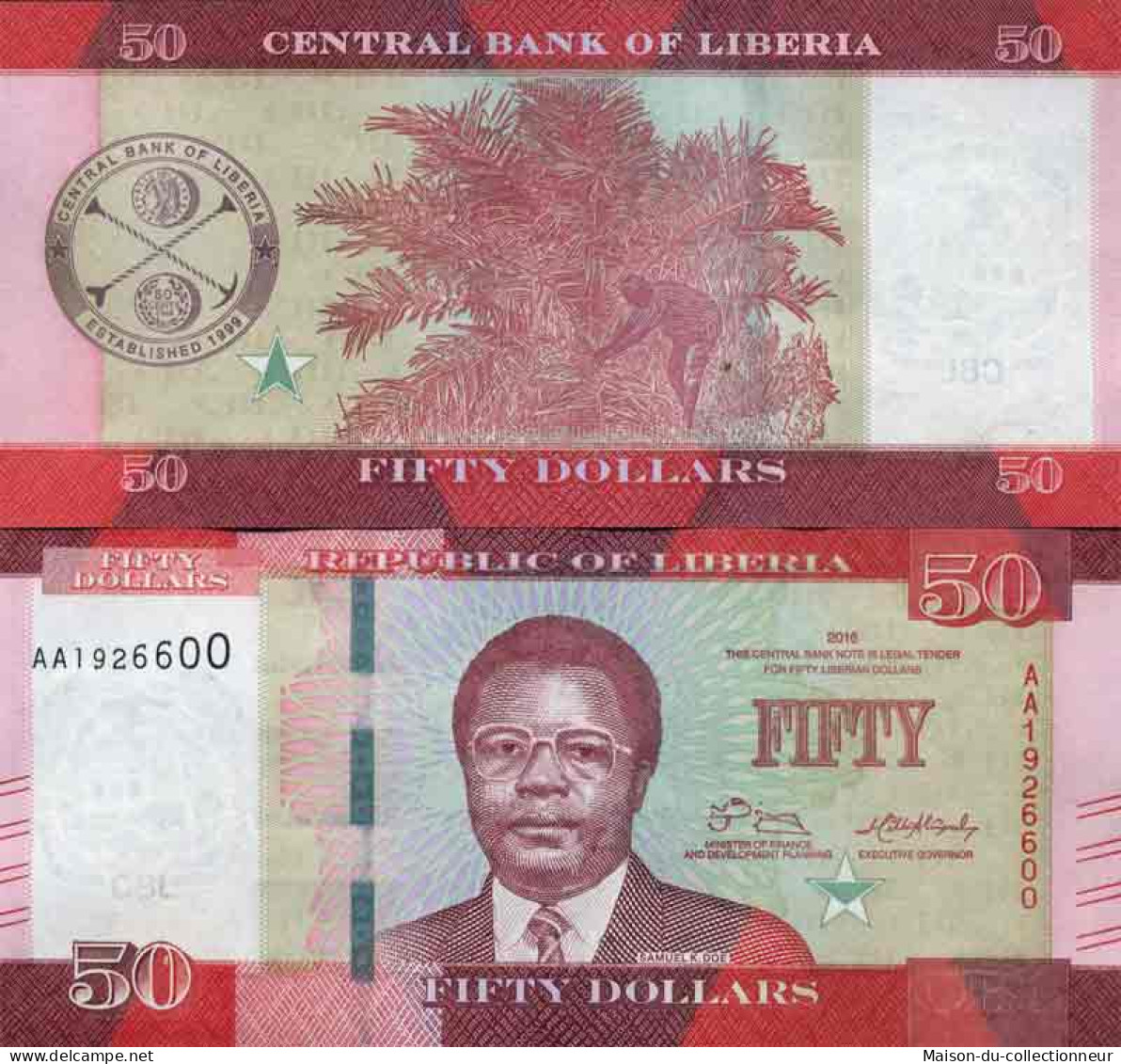 Billet De Banque Collection Liberia - PK N° 34 - 50 Dollars - Liberia