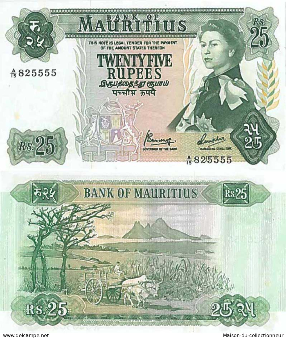 Billet De Banque Collection Maurice - PK N° 32 - 25 Ruppees - Mauritius