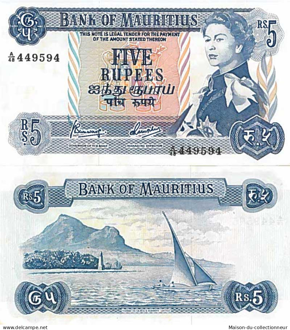 Billet De Banque Collection Maurice - PK N° 30 - 5 Ruppees - Maurice