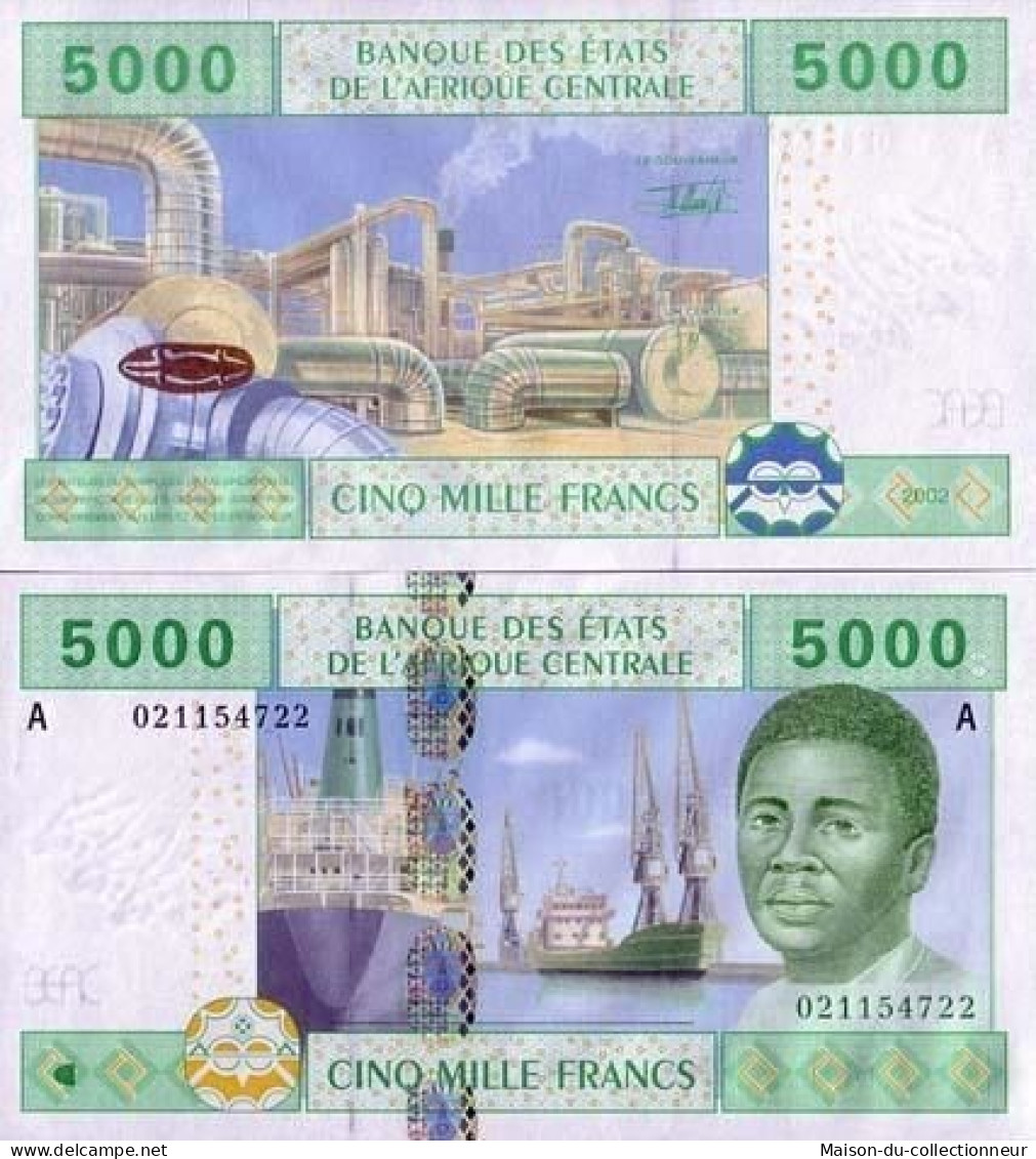 Billet De Collection Afrique Centrale Gabon Pk N° 409 - 5000 Francs - Gabun