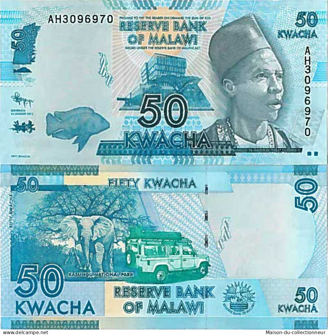 Billet De Banque Collection Malawi - PK N° 64 - 50 Kwacha - Malawi