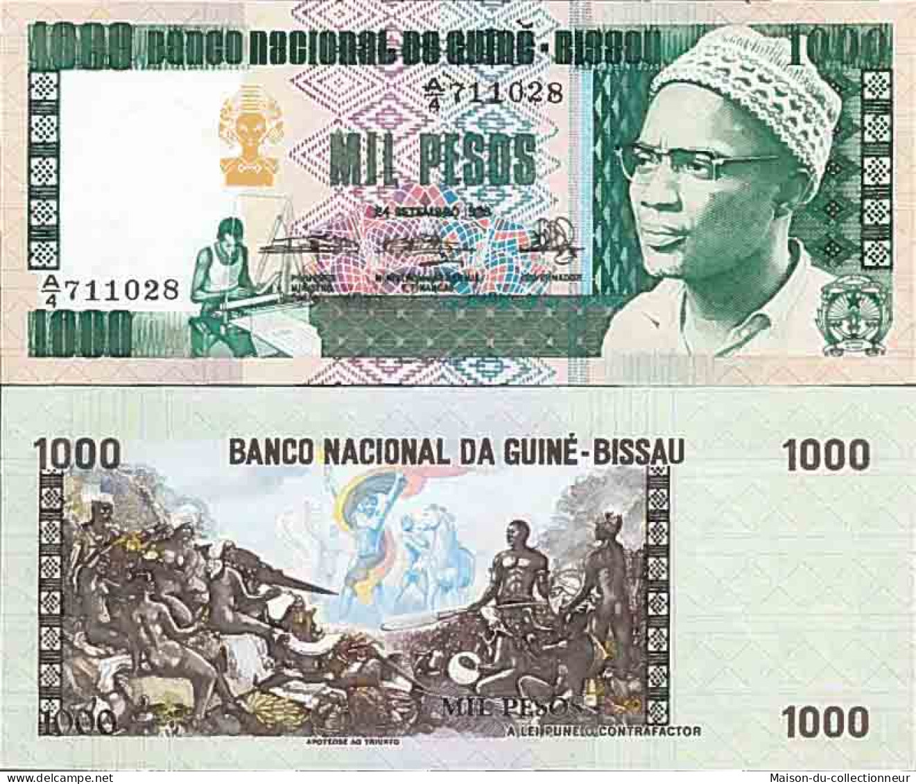 Billet De Banque Collection Guinee  Bissau - PK N° 8 - 1000 Pesos - Guinee-Bissau