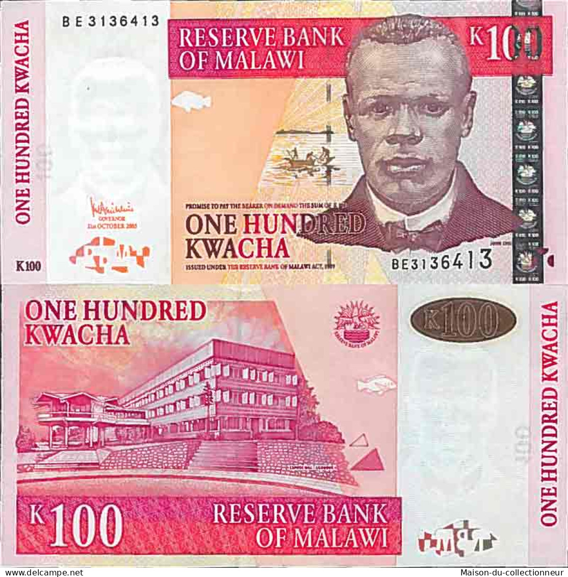 Billet De Banque Collection Malawi - PK N° 54 - 100 Kwacha - Malawi