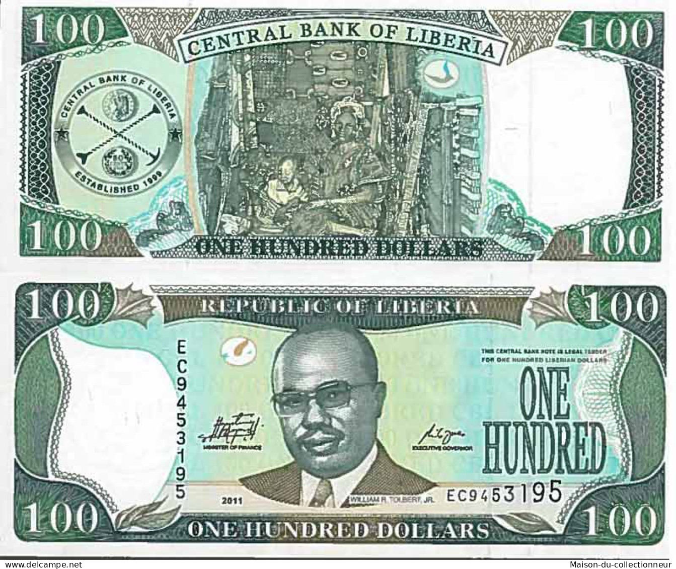 Billet De Banque Collection Liberia - PK N° 30 - 100 Dollars - Liberia