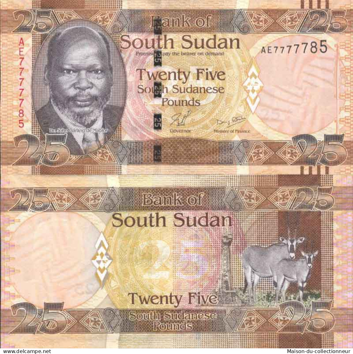 Billet De Banque Collection Soudan Du Sud - PK N° 8 - 25 Pounds - Soudan Du Sud