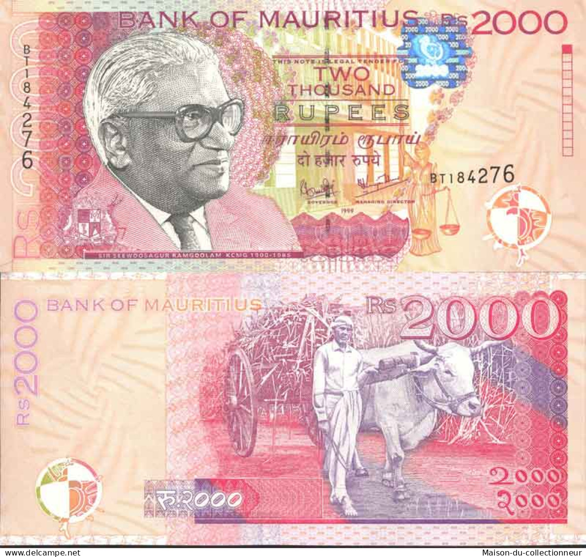 Billet De Banque Collection Maurice - PK N° 55 - 2 000 Ruppees - Mauritius