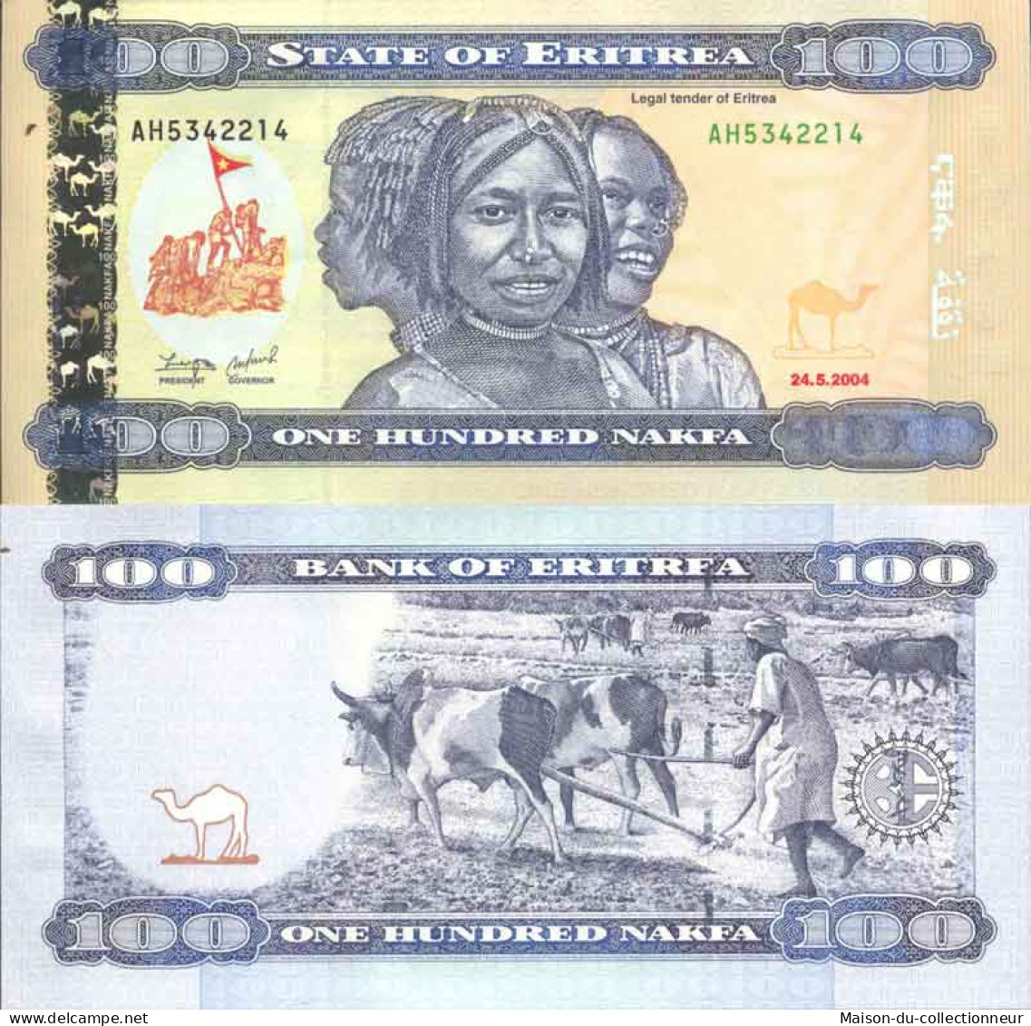 Billet De Banque Collection Erythree - PK N° 8 - 100 Nakfa - Eritrea