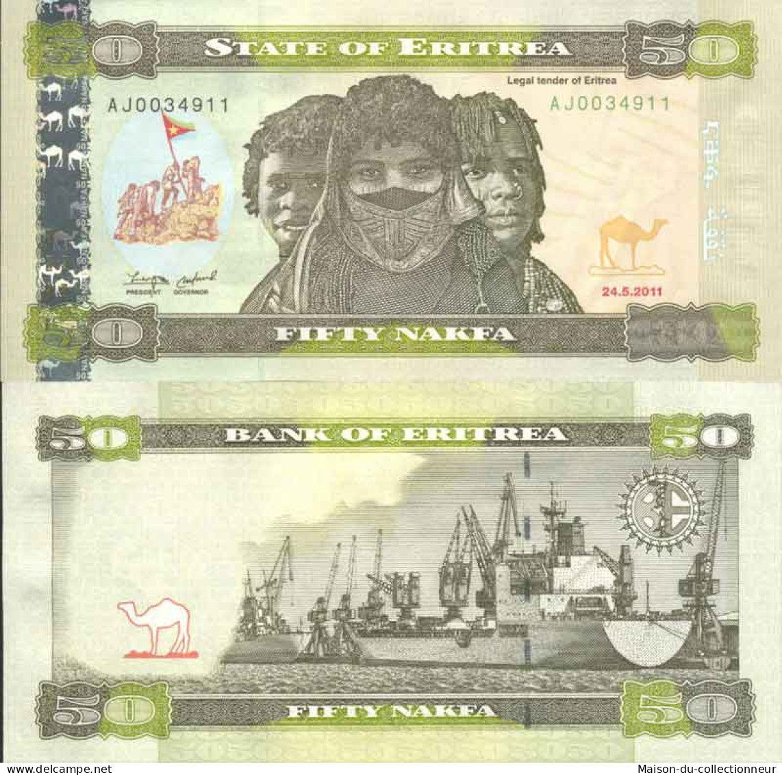 Billet De Banque Collection Erythree - PK N° 9 - 50 Nakfa - Erythrée