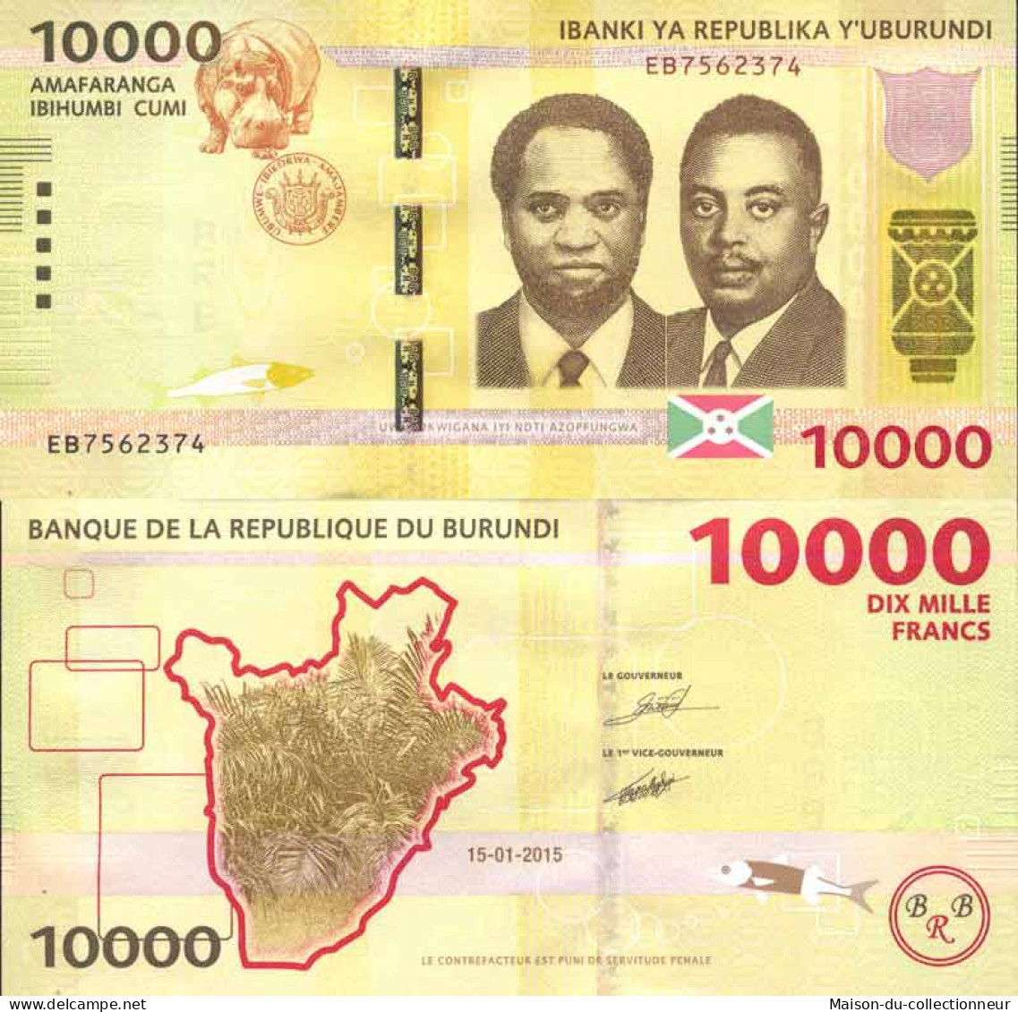 Billet De Banque Collection Burundi - PK N° 54 - 10 000 Francs - Burundi