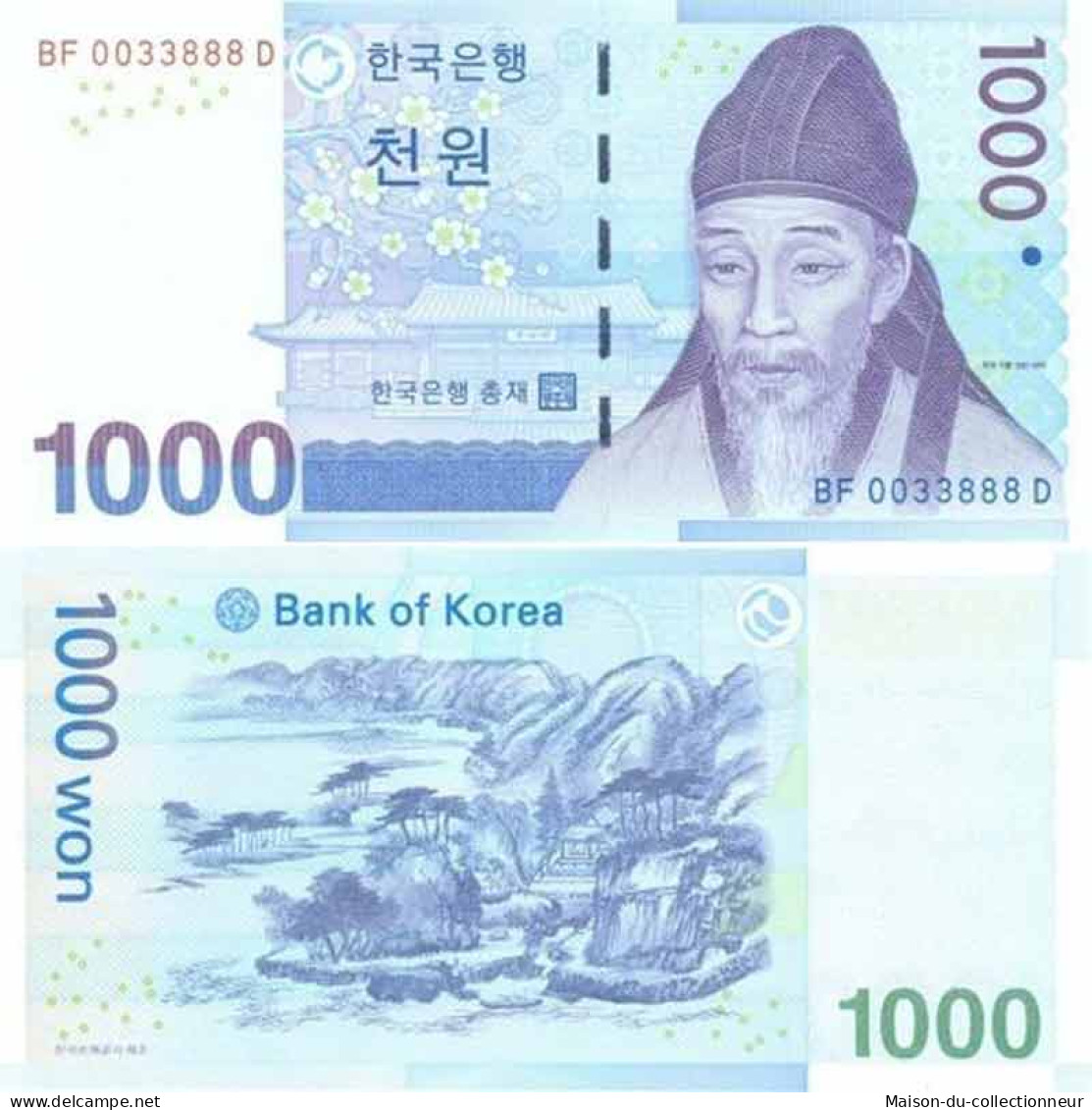 Billet De Banque Collection Coree Sud - PK N° 54 - 1 000 WON - Korea, Zuid