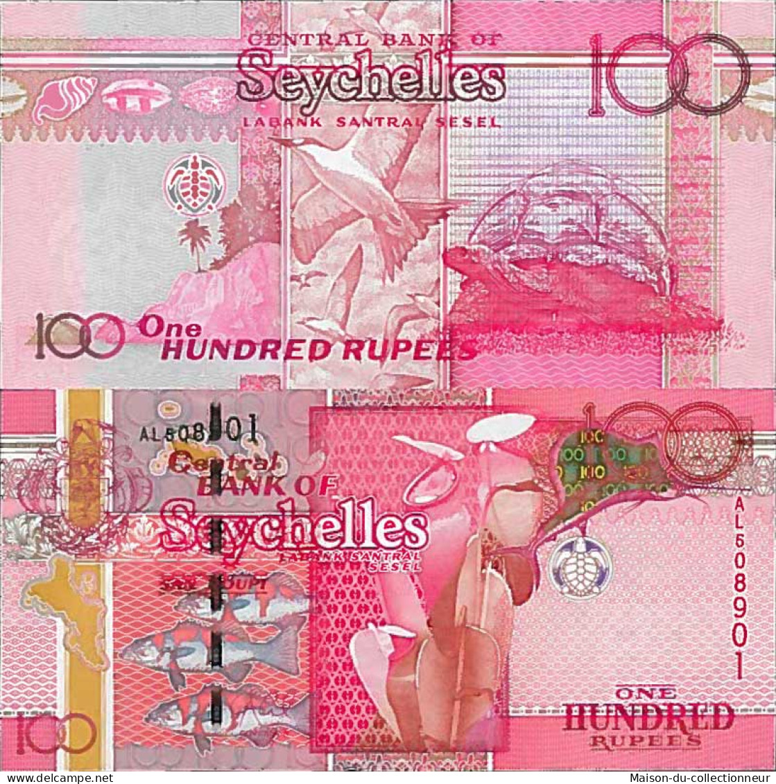 Billet De Banque Collection Seychelles - PK N° 44 - 100 Ruppes - Seychelles