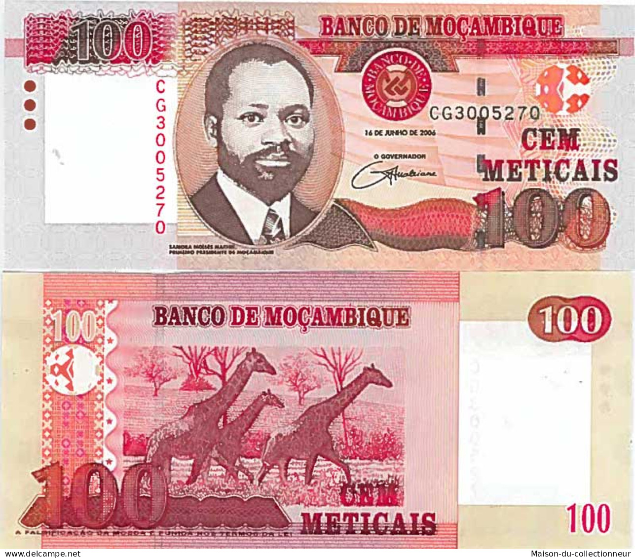 Billet De Banque Collection Mozambique - PK N° 145 - 100 Meticais - Moçambique