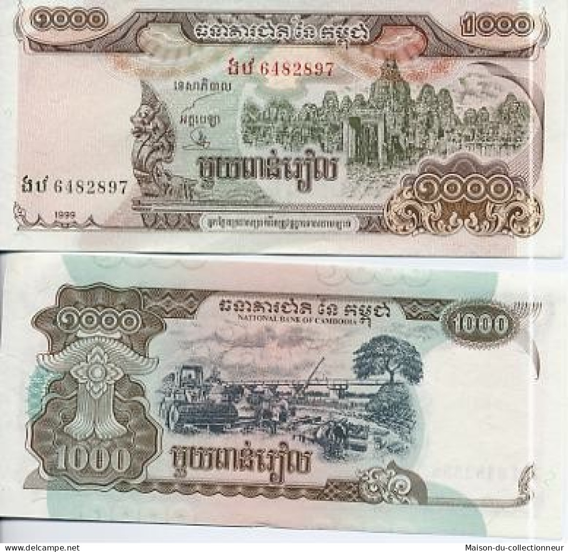 Billet De Banque Cambodge Pk N° 51 - 1000 Riel - Kambodscha