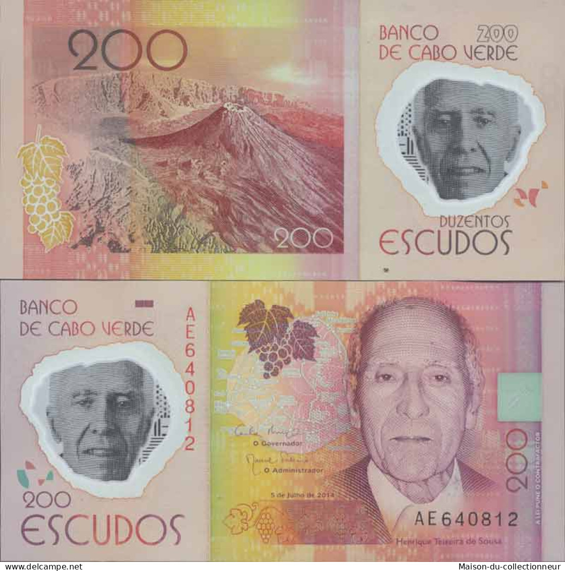 Billet De Banque Collection Cap Vert - PK N° 71 - 200 Escudos - Cabo Verde