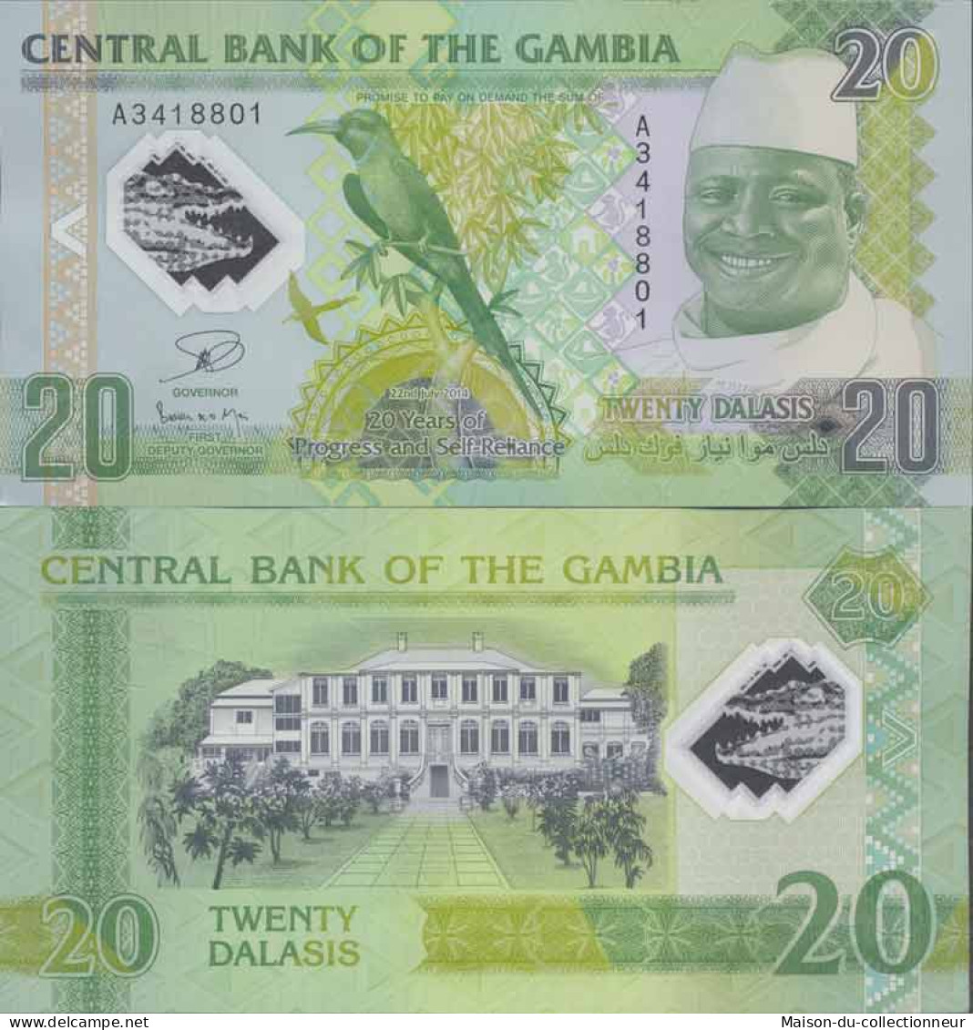 Billet De Banque Collection Polymère Gambie - PK N° 30 - 20 Dalasis - Gambia