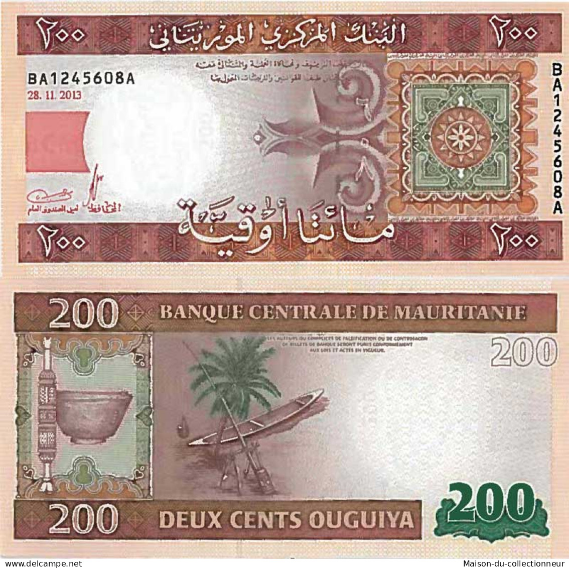 Billet De Banque Collection Mauritanie - PK N° 17 - 200 Quguiya - Mauritania