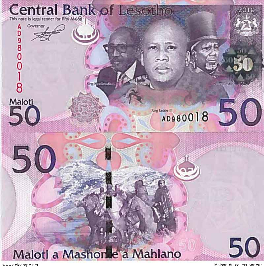 Billet De Banque Collection Lesotho - PK N° 23 - 50 Maloti - Lesotho