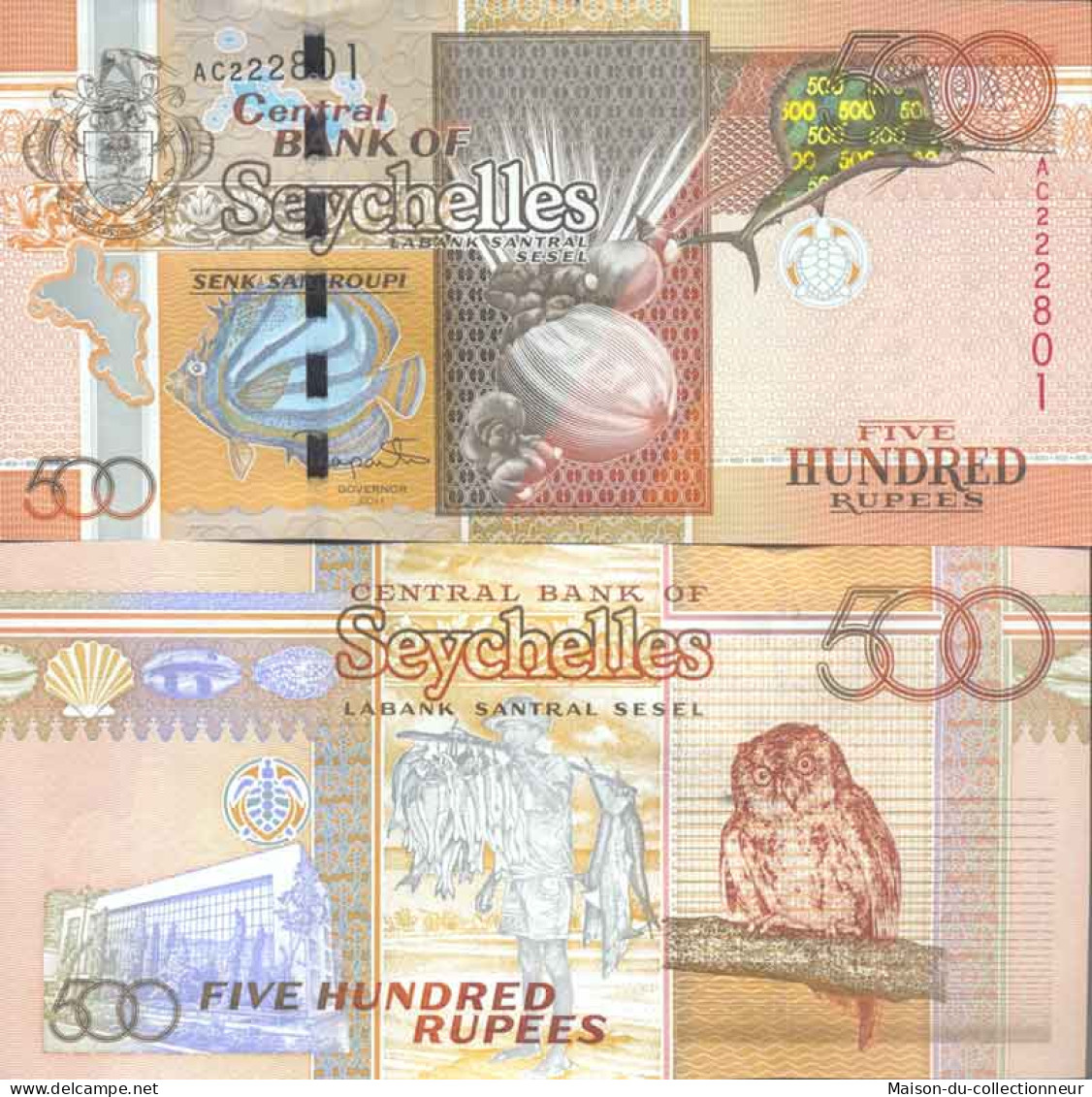 Billet De Banque Collection Seychelles - PK N° 45 - 500 Ruppes - Seychelles