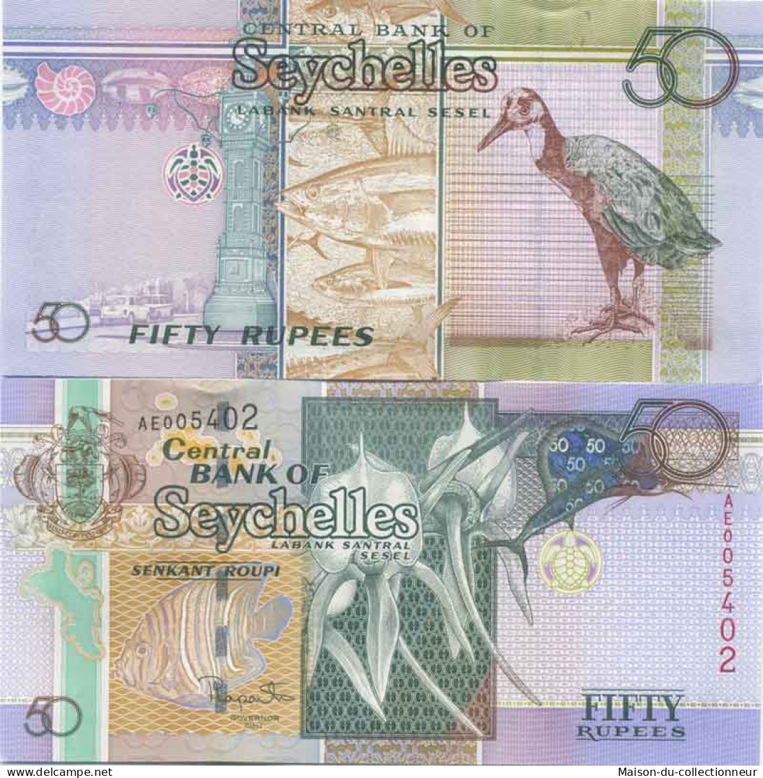 Billet De Banque Collection Seychelles - PK N° 43 - 50 Ruppes - Seychelles