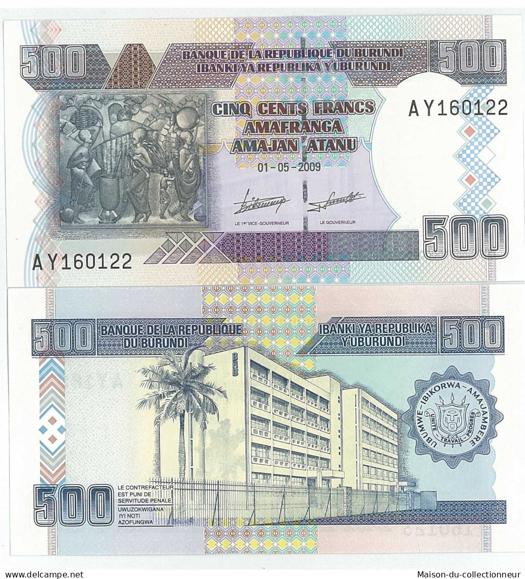 Billets Banque Burundi Pk N° 45 - 500 Francs - Burundi