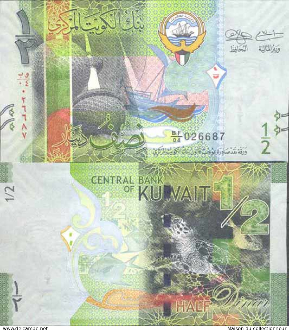Billet De Banque Collection Koweit - PK N° 30 - 1/2 Dinar - Kuwait