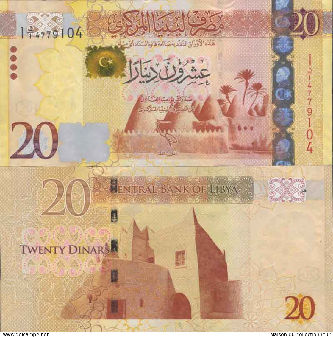 Billet De Banque Collection Libye - PK N° 79 - 20 Dinar - Libia