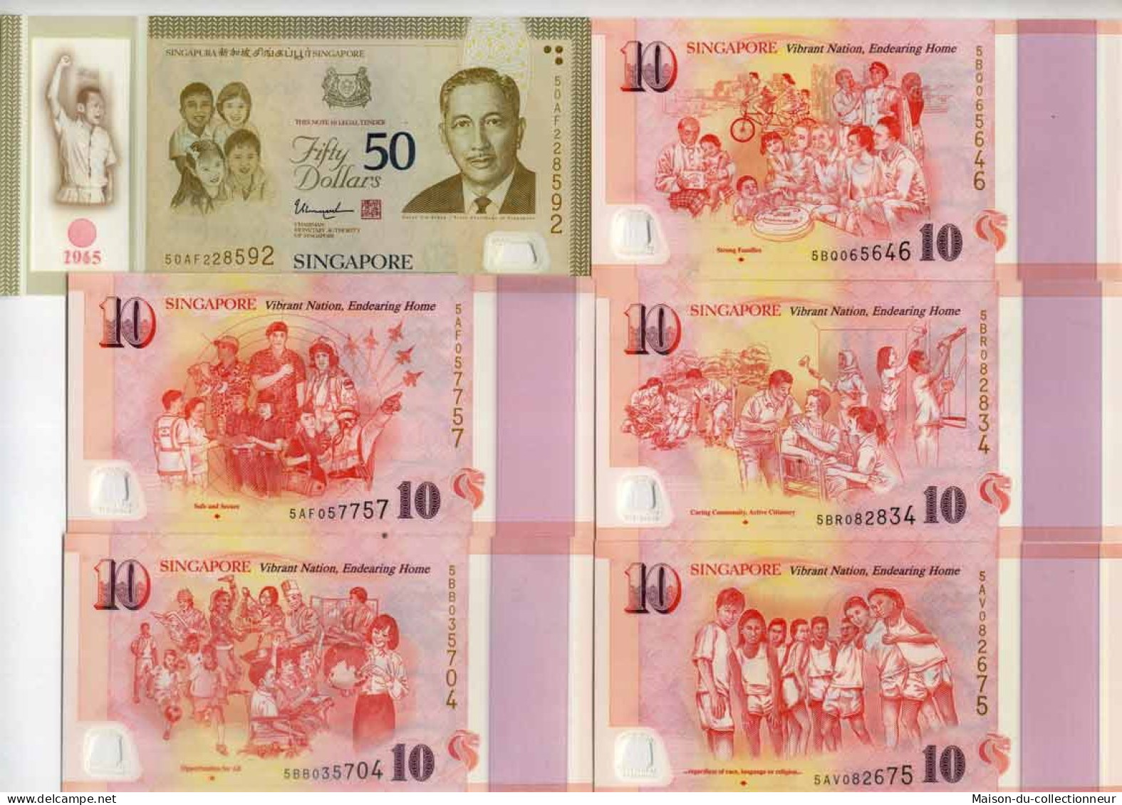 Singapour Billet De Banque Collection - Série De 6 Billets - Singapour