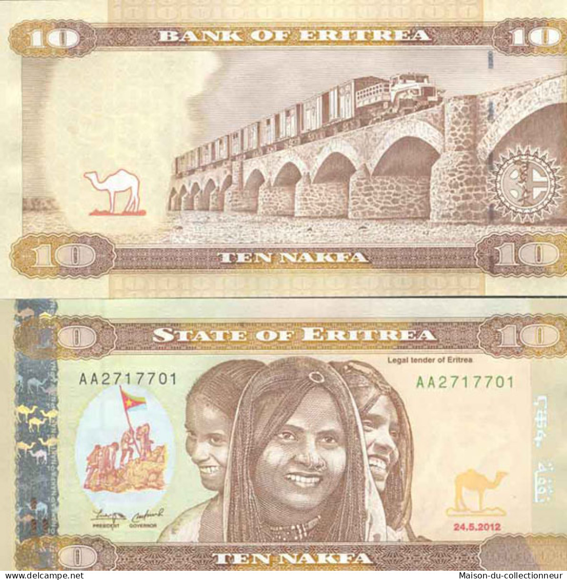 Billet De Banque Collection Erythree - PK 11 - 10 Nakfa - Eritrea