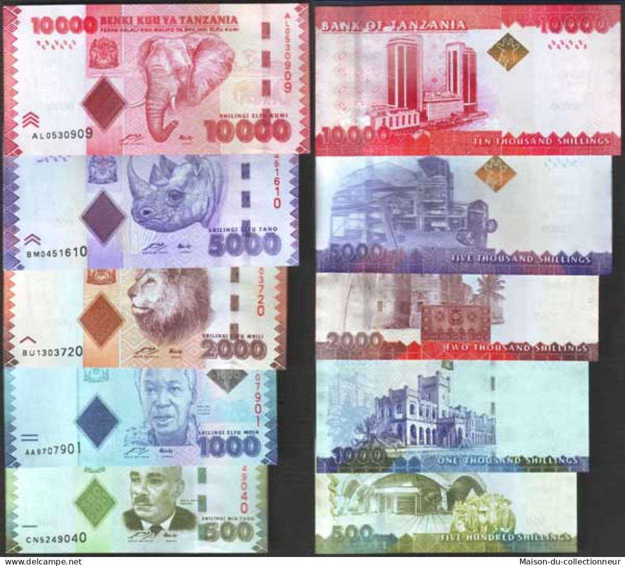 Série De Billets De Banque De Tanzanie Du PK 40 à 44 - Tanzania