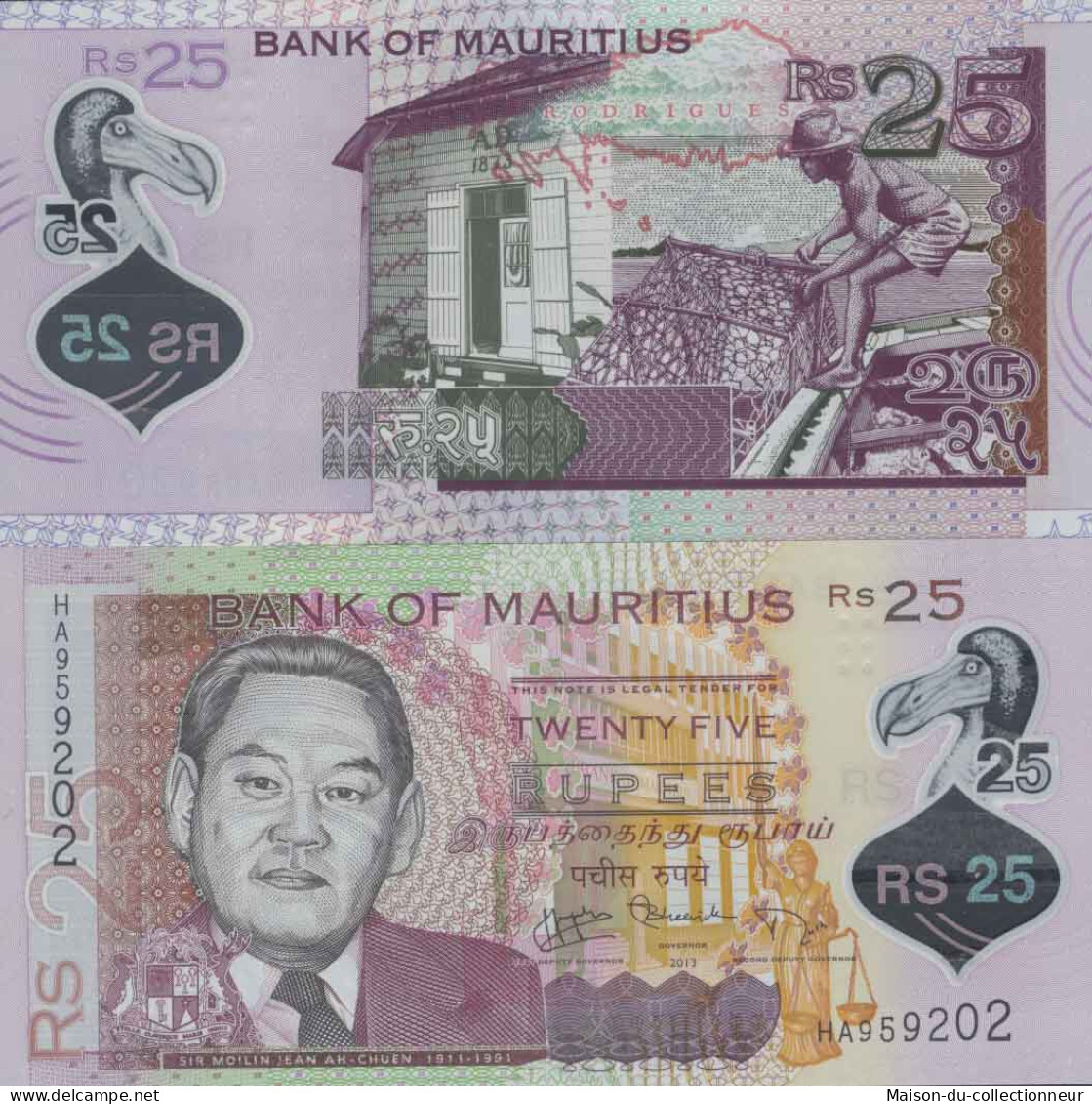 Billet De Banque Collection Maurice - PK N° 64 - 25 Ruppees - Mauritius