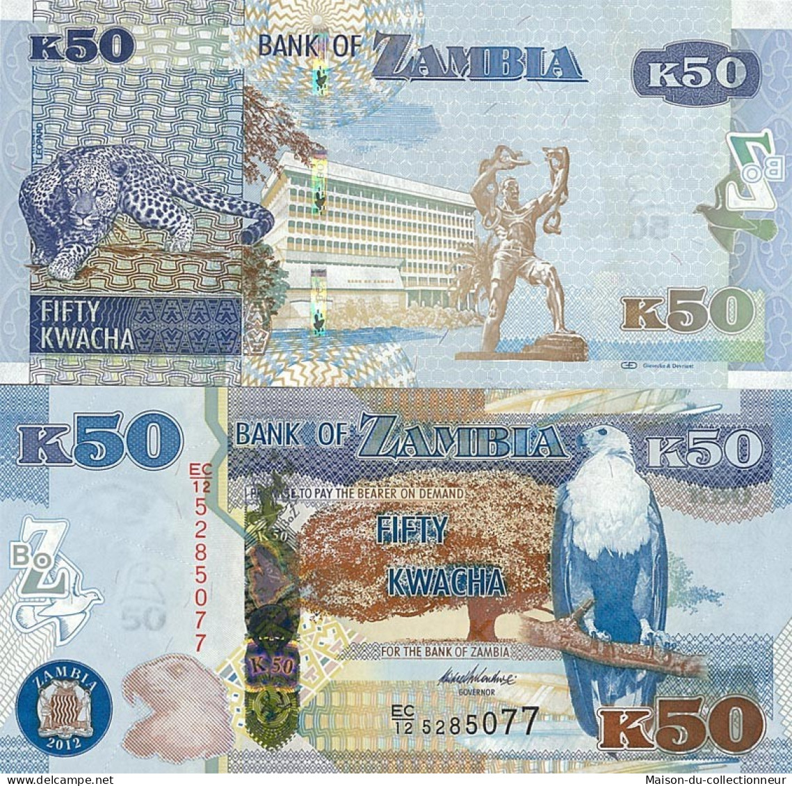 Billets De Banque Zambie Pk 53 - 50 Kwachas - Sambia