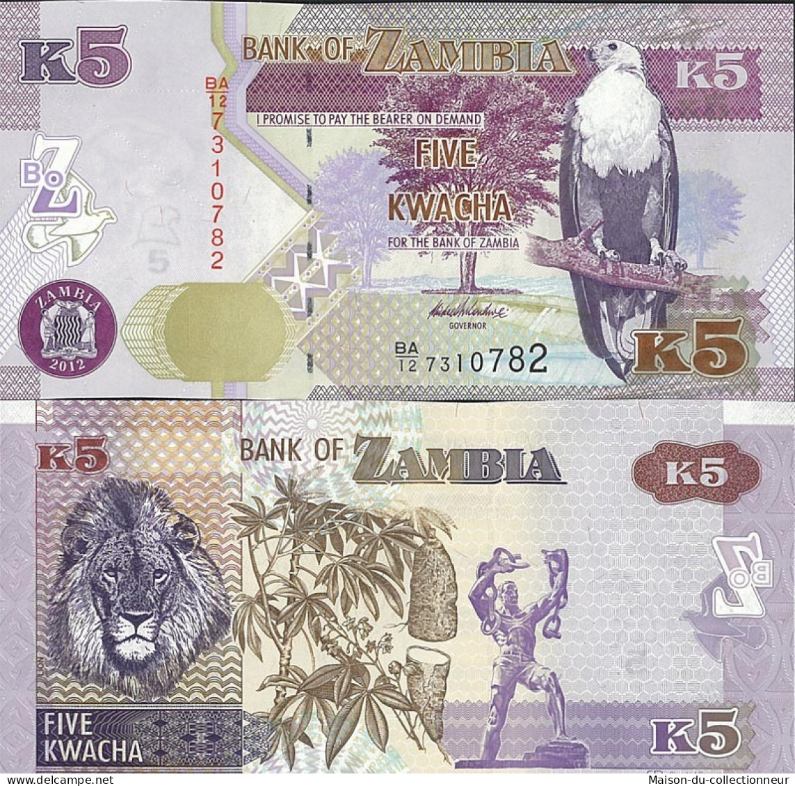 Billets De Banque Zambie Pk 50 - 5 Kwachas - Sambia