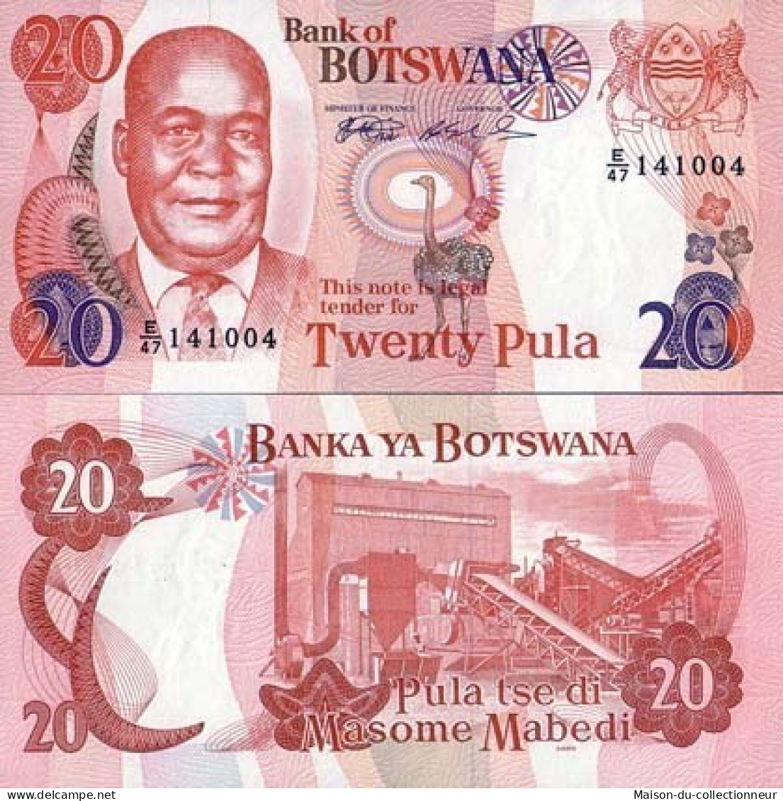 Billet De Collection Botswana Pk N° 21 - 20 Pula - Botswana