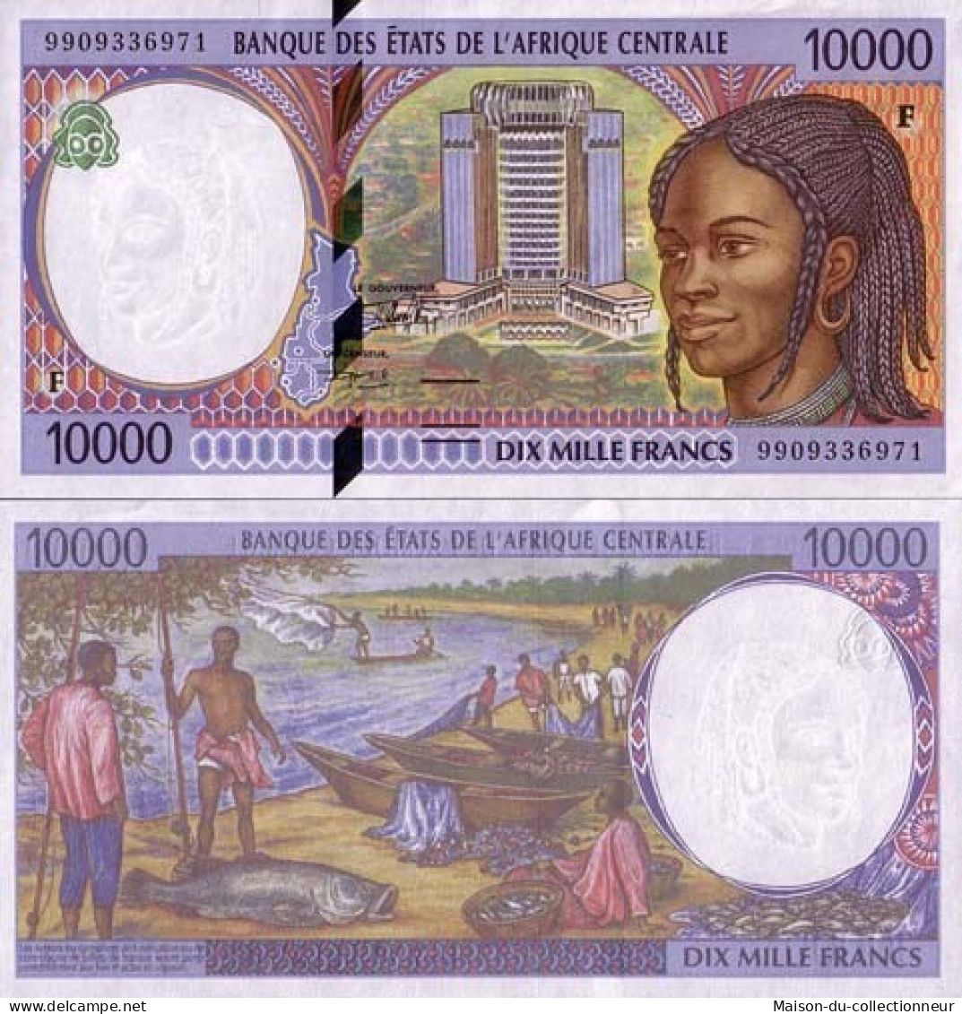 Billet De Collection Afrique Centrale Centrafrique Pk N° 305 - 10000 Francs - República Centroafricana