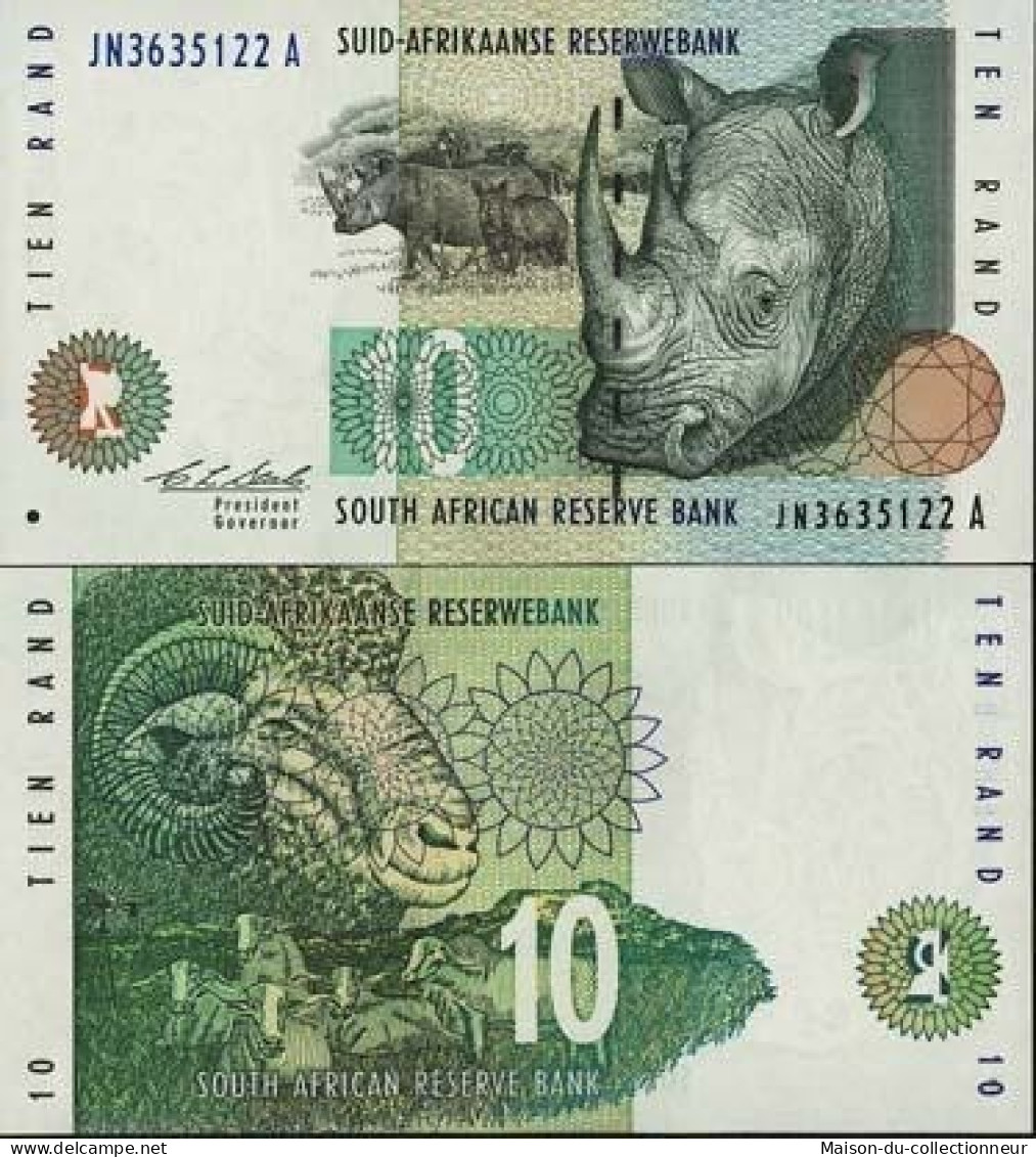 Billets Banque Afrique Du Sud Pk N° 123 - 10 Rand - Sudafrica