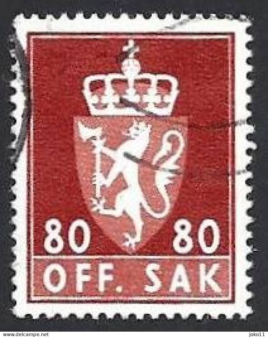 Norwegen Dienstm. 1955, Mi.-Nr. 81 Y, Gestempelt - Oficiales