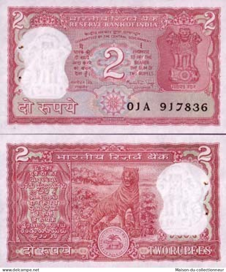 Billet De Banque Inde Pk N° 51 - 2 Rupees - Inde