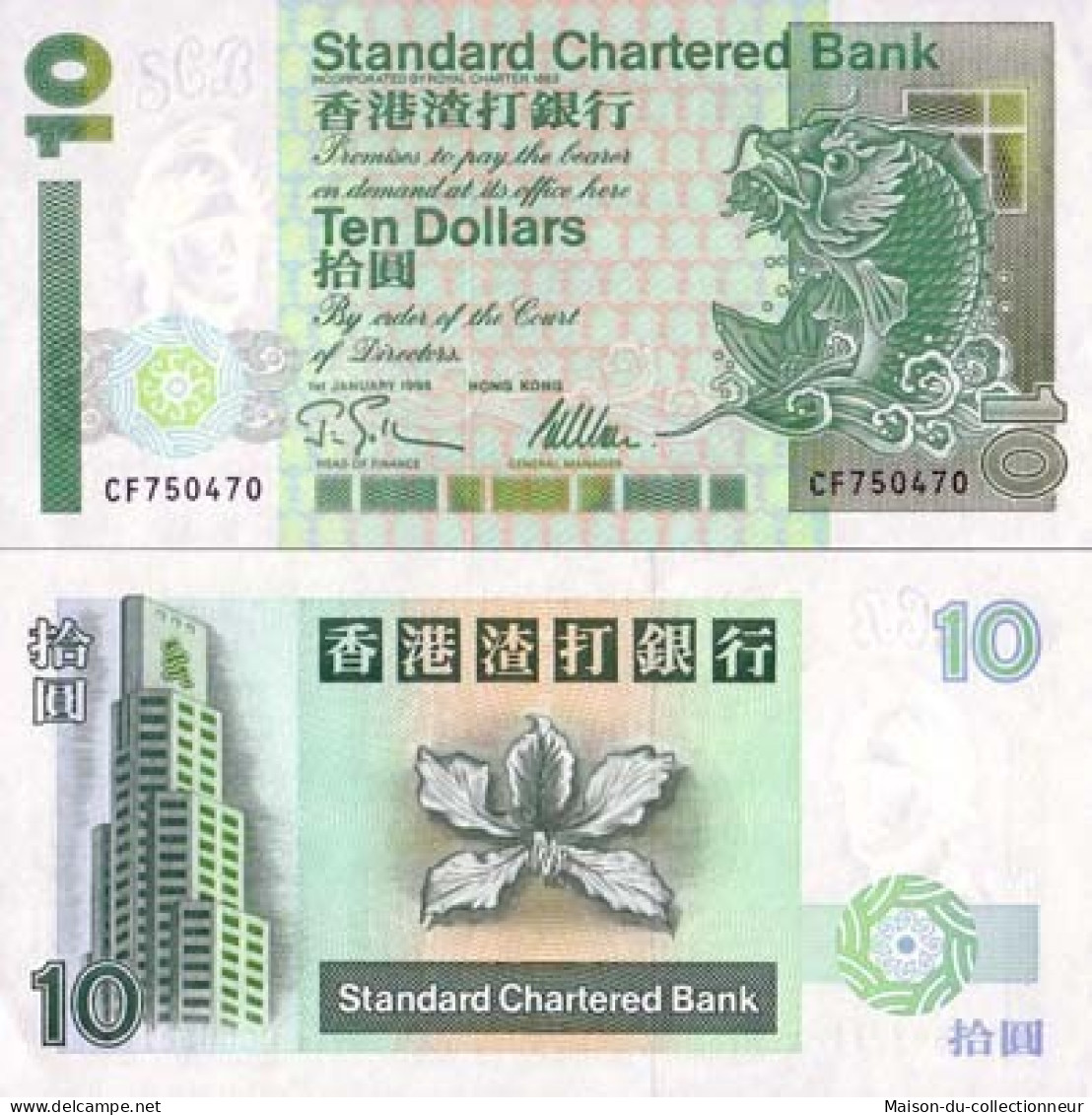 Billets De Banque Hong Kong Pk N° 284 - 10 Dollars - Hong Kong