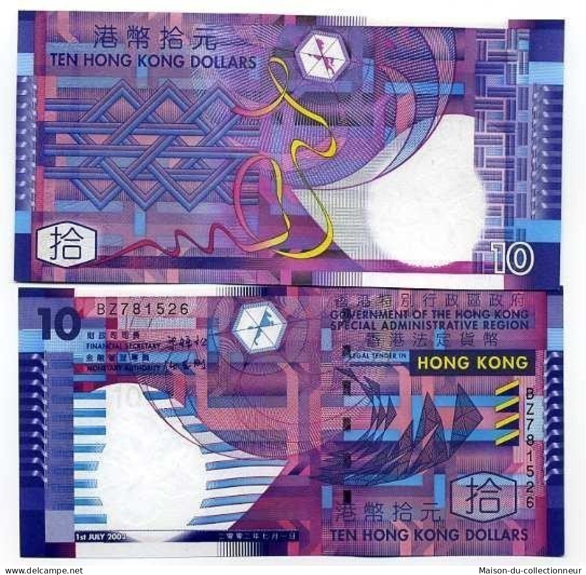 Billets Banque Hong Kong Pk N° 401 - 10 Dollars - Hong Kong