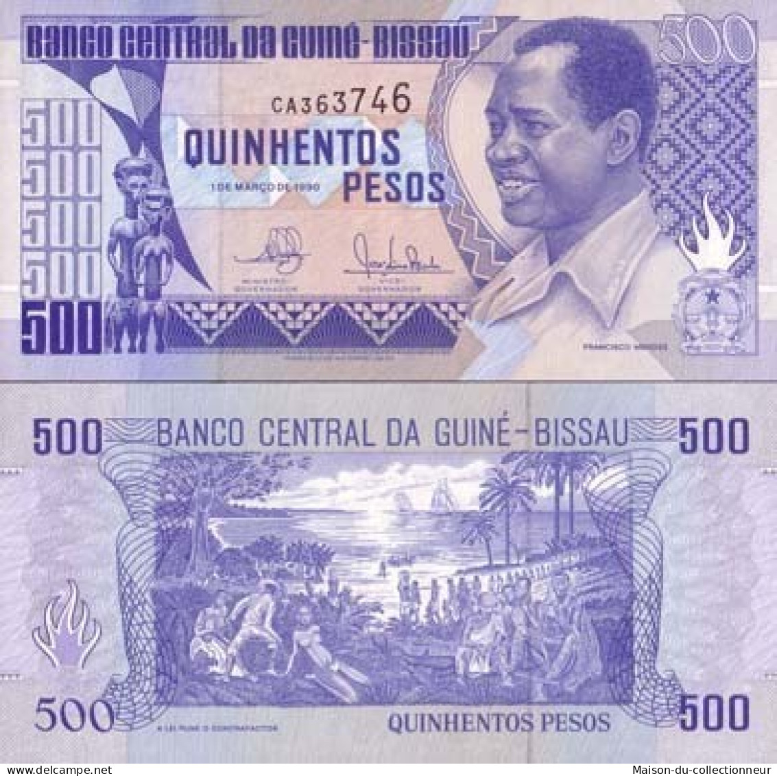 Billet De Banque Guinee Bissau Pk N° 12 - 500 Pesos - Guinea–Bissau
