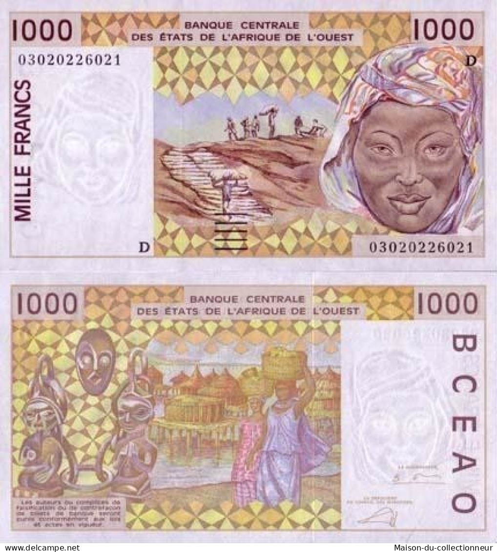 Billets De Banque Afrique De L'ouest Mali Pk N° 411 - 1000 Francs - Malí