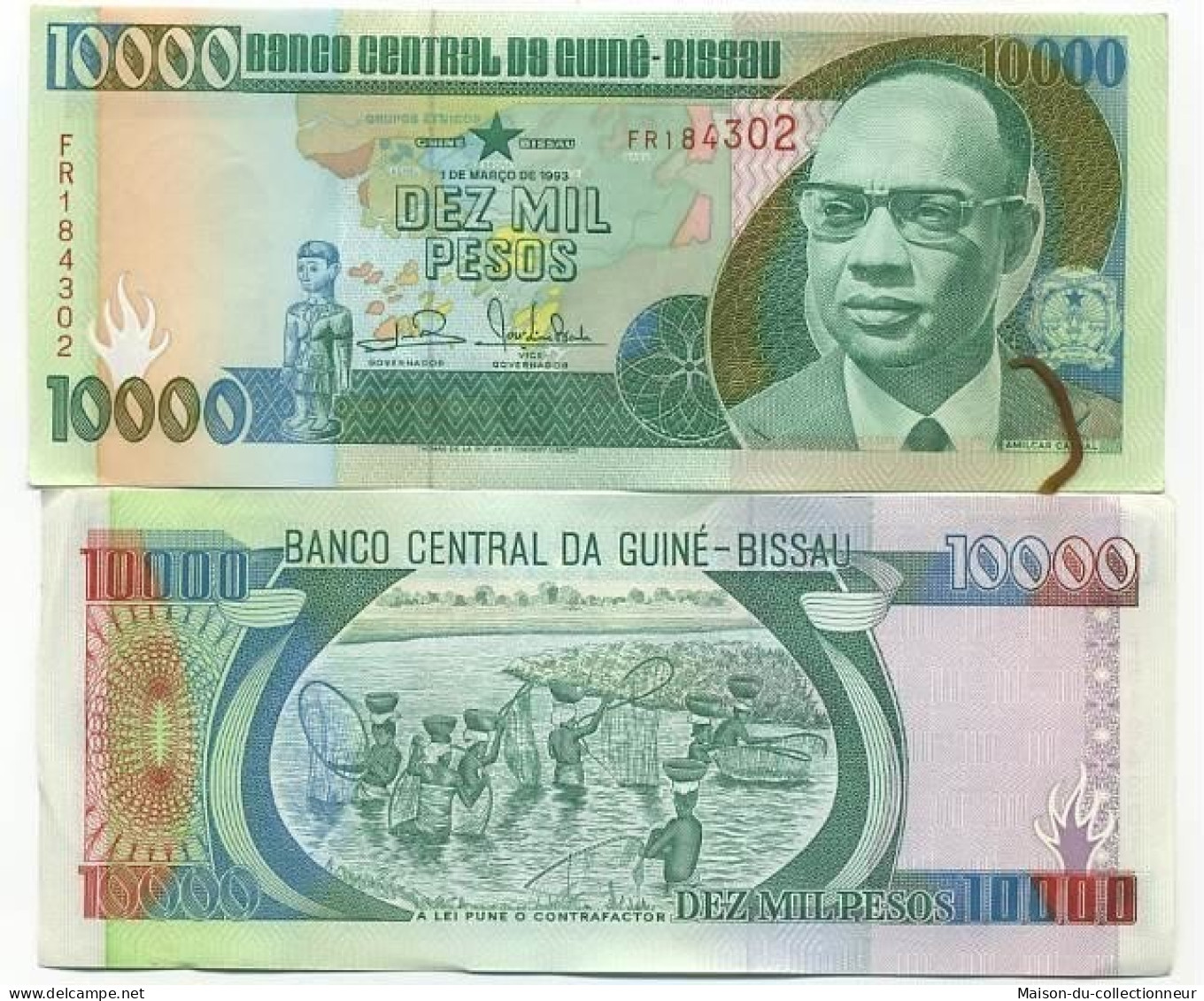 Billets Banque Guinee Bissau Pk N° 15 - 10000 Pesos - Guinee-Bissau