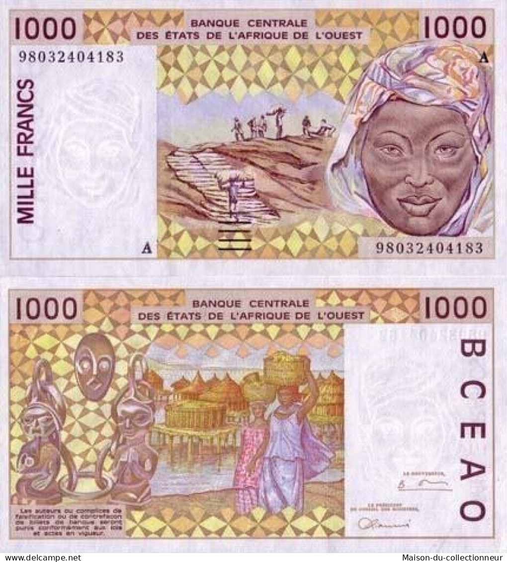 Billet De Banque Afrique De L'ouest Cote D'ivoire Pk N° 111 - 1000 Francs - Costa D'Avorio