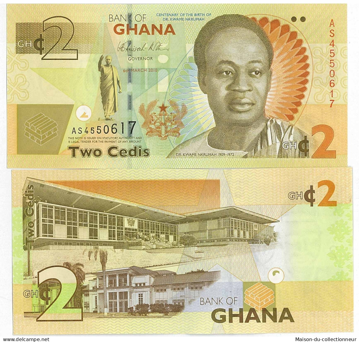 Billet De Banque Ghana Pk N° 37A - 2 Cedis - Ghana