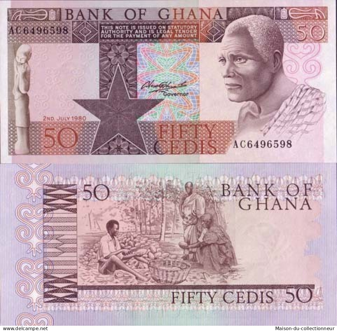 Billet De Collection Ghana Pk N° 22 - 50 Cedis - Ghana