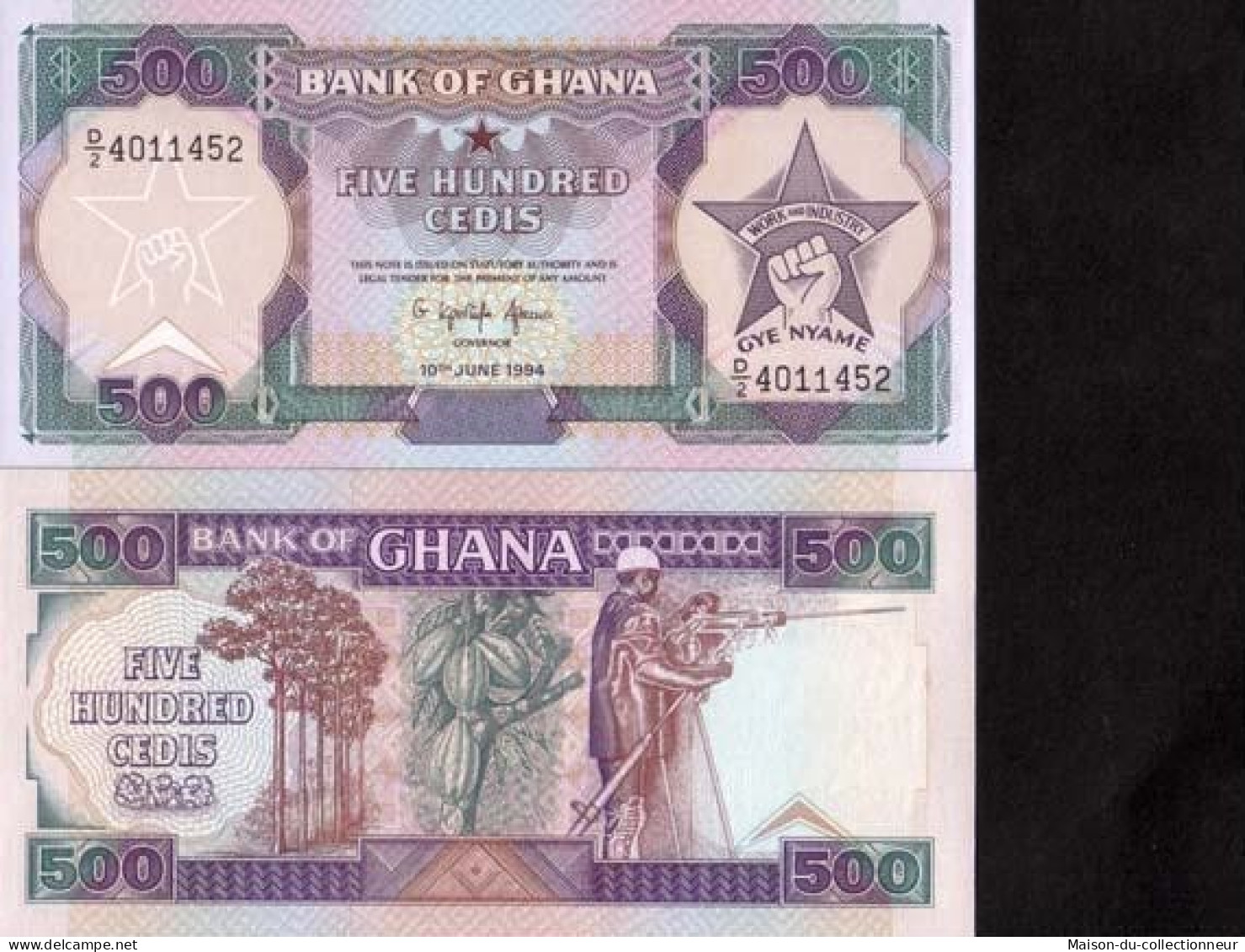Billet De Collection Ghana Pk N° 28 - 500 Cedis - Ghana
