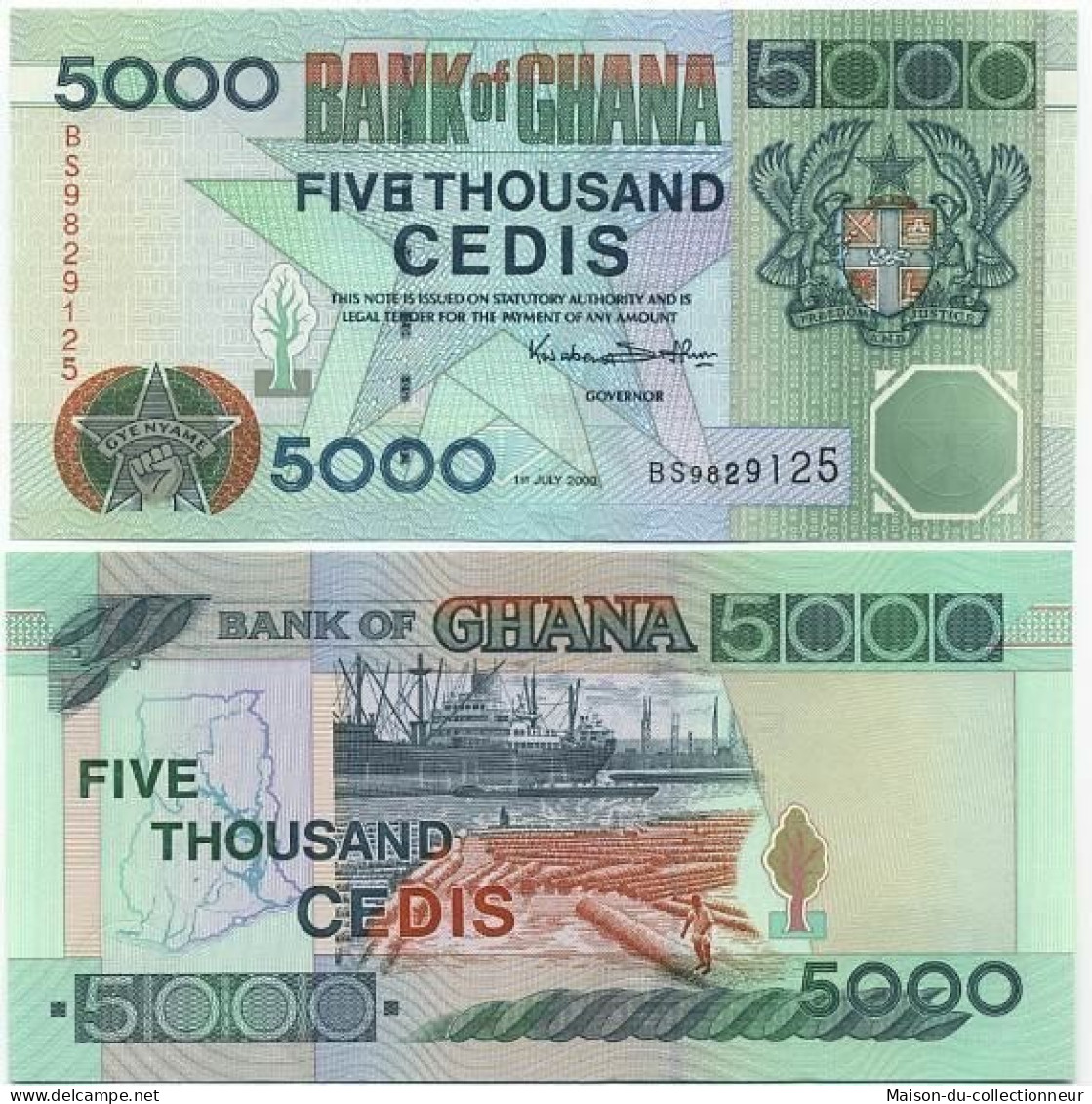 Billets De Banque Ghana Pk N° 34 - 5000 Cedis - Ghana